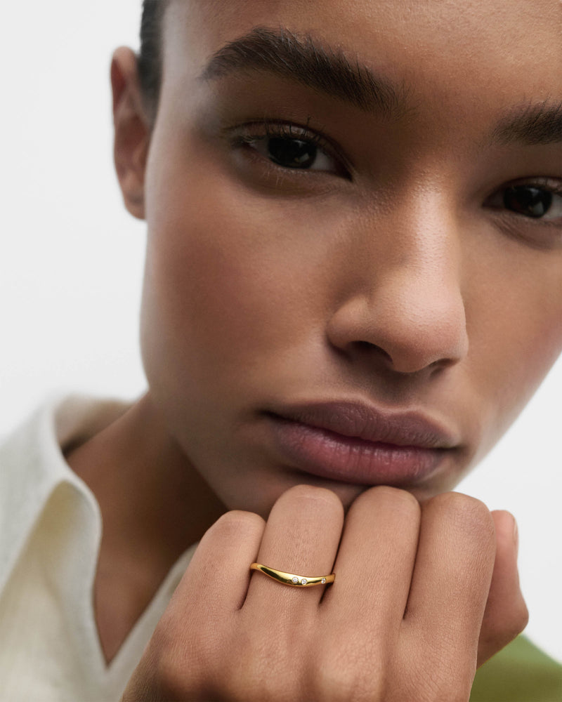 Anello Donna PDP Argento 925 Oro Zirconi AN01-E59-14